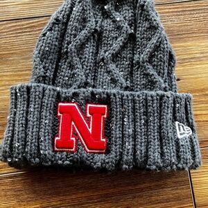 Nebraska Huskers Gray Knit Cap New Era
